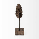 Petite Brown Resin Pinecone Shaped Decor Piece - Homeroots - Flyclothing LLC