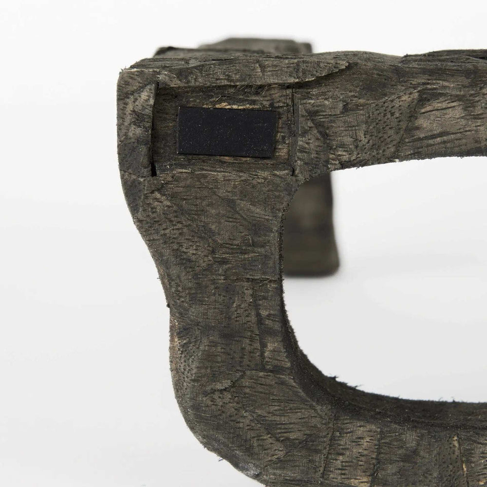 Eugene Rustic Brown Wooden Eyeglass Sculpture - Homeroots - Flyclothing LLC