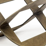 6" Gold Metal Geometric Orb Tabletop Sculpture - Homeroots - Flyclothing LLC