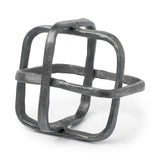 Silver Metal Cubed Shaped Link Sculpture - Homeroots - Flyclothing LLC