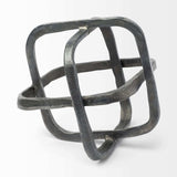 Silver Metal Cubed Shaped Link Sculpture - Homeroots - Flyclothing LLC