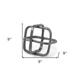 Silver Metal Cubed Shaped Link Sculpture - Homeroots - Flyclothing LLC