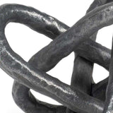 Petite Silver Metal Chain Link Sculpture - Homeroots - Flyclothing LLC