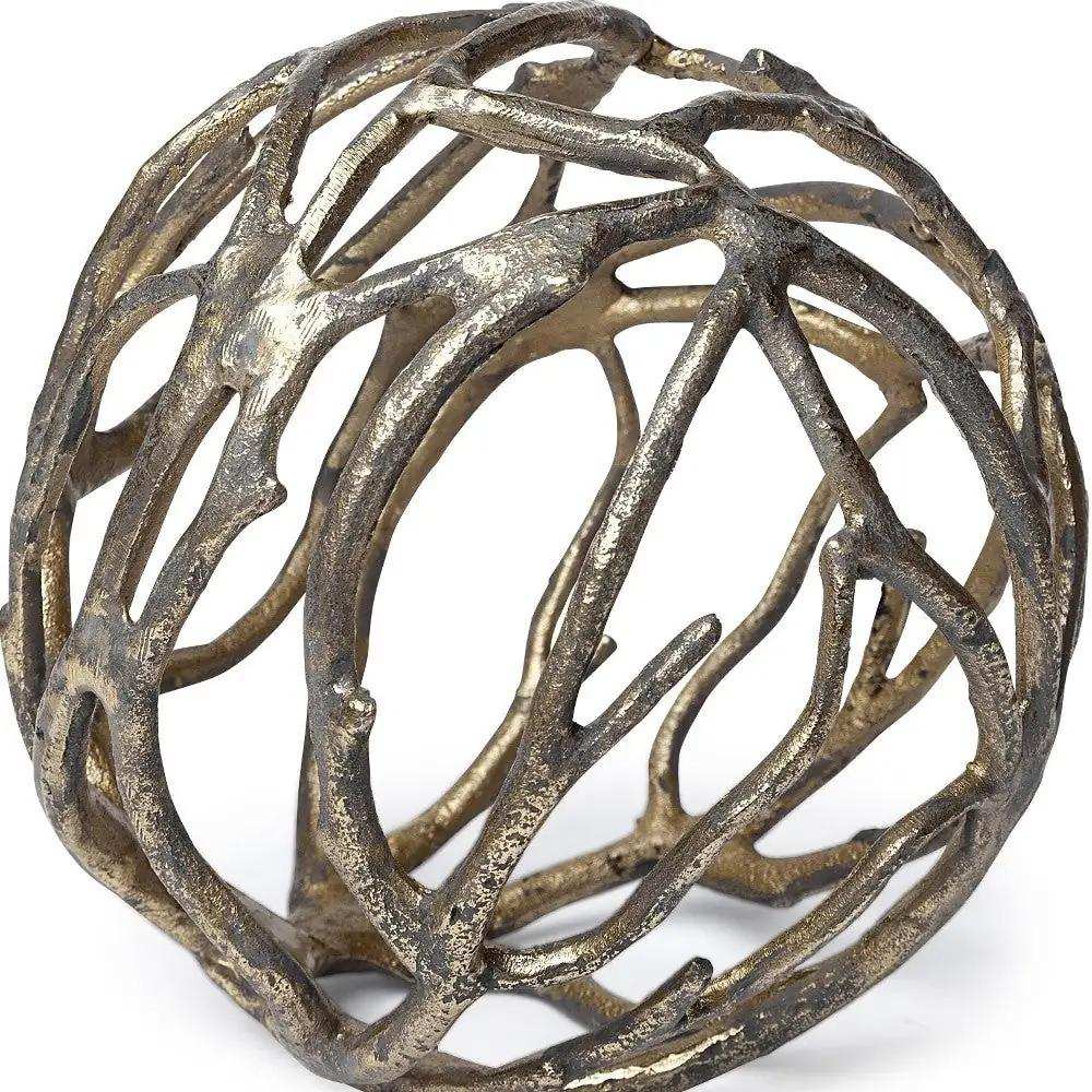 Gold Metal Tree Branch Sculpture - Homeroots - Flyclothing LLC