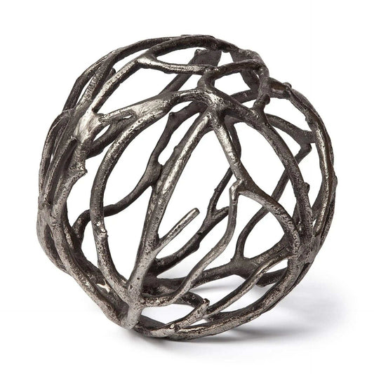 Silver Metal Tree Branch Sculpture - Homeroots - Flyclothing LLC