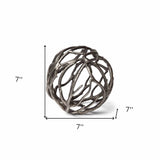 Silver Metal Tree Branch Sculpture - Homeroots - Flyclothing LLC