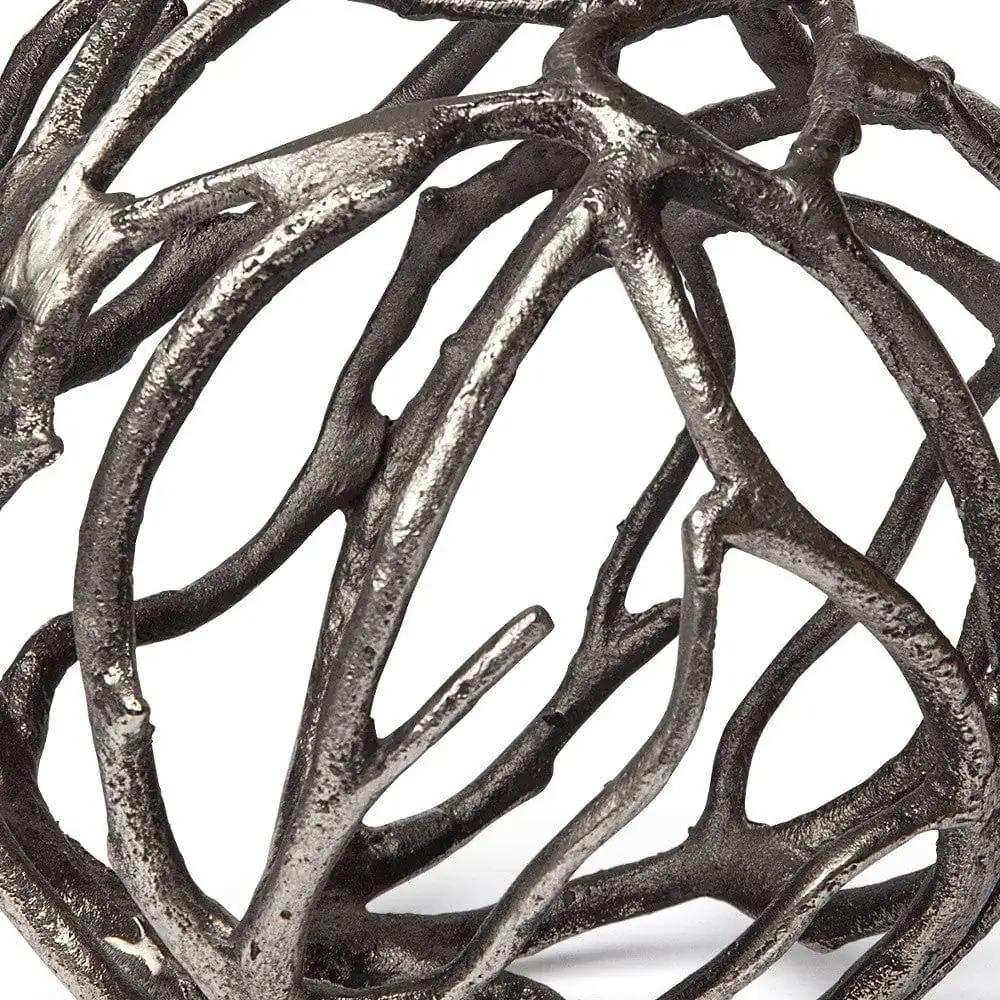Silver Metal Tree Branch Sculpture - Homeroots - Flyclothing LLC