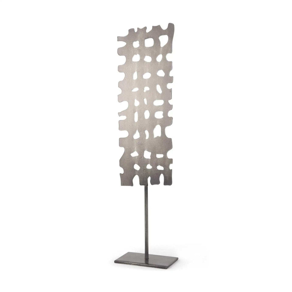 Gray Metal Decor Piece - Homeroots - Flyclothing LLC