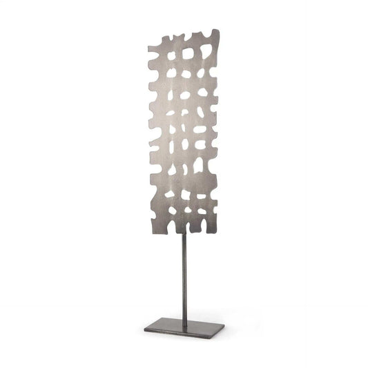 Gray Metal Decor Piece - Homeroots - Flyclothing LLC
