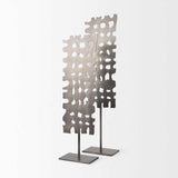 Gray Metal Decor Piece - Homeroots - Flyclothing LLC