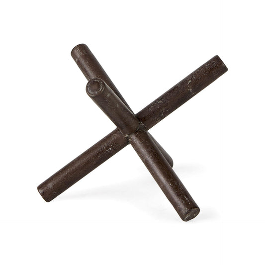 8" Rustic Metal X Decorative Sculpture - Homeroots