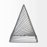 Contemporary Gray Metal Triangular Decor Piece - Homeroots - Flyclothing LLC