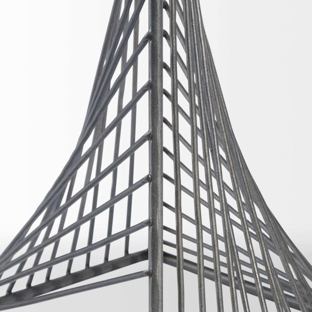 Contemporary Gray Metal Triangular Decor Piece - Homeroots - Flyclothing LLC