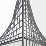 Contemporary Gray Metal Triangular Decor Piece - Homeroots - Flyclothing LLC