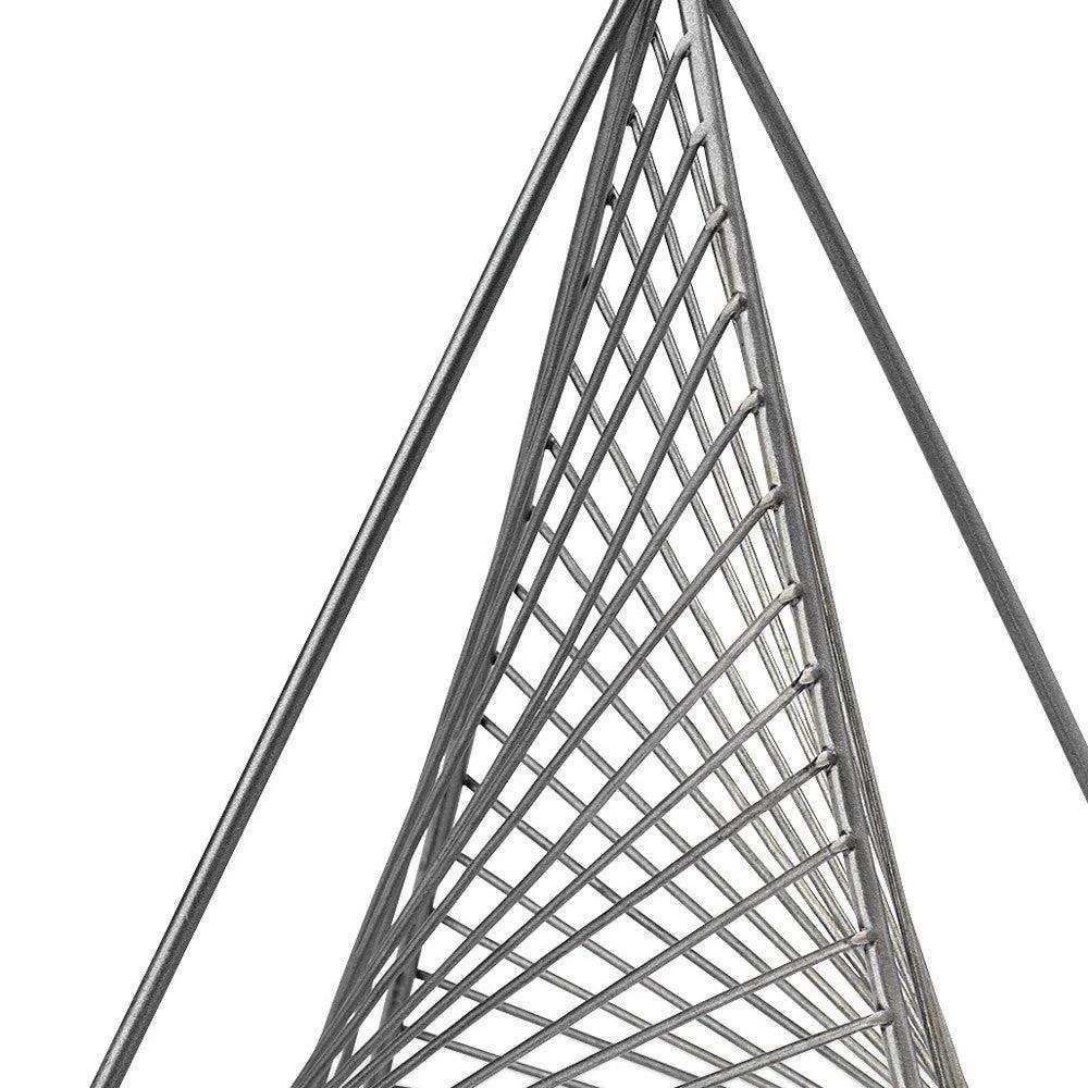 Contemporary Gray Metal Triangular Decor Piece - Homeroots - Flyclothing LLC