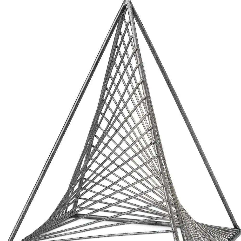 Contemporary Gray Metal Triangular Decor Piece - Homeroots - Flyclothing LLC