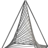 Contemporary Gray Metal Triangular Decor Piece - Homeroots - Flyclothing LLC