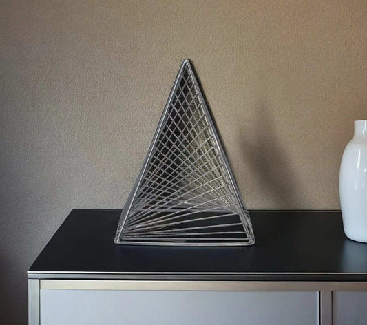 Contemporary Gray Metal Triangular Decor Piece - Homeroots - Flyclothing LLC