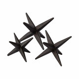 Set of Three Black Cast Iron Star Tabletop Sculptures - Homeroots - Flyclothing LLC
