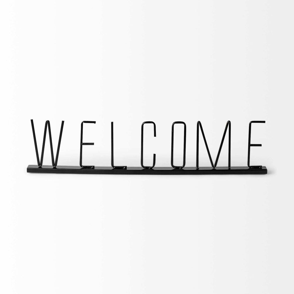 Black Metal Welcome Sign - Homeroots - Flyclothing LLC