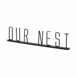 24" Black Metal Our Nest Tabletop Sculpture - Homeroots