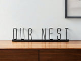 24" Black Metal Our Nest Tabletop Sculpture - Homeroots