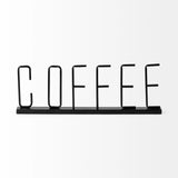 5" Black Metal Coffee Tabletop Sign - Homeroots
