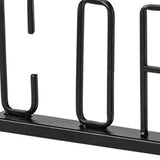 5" Black Metal Coffee Tabletop Sign - Homeroots