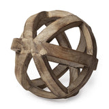 Brown Wooden Hollow Orb Sculpture - Homeroots - Flyclothing LLC