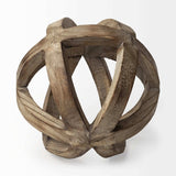 Brown Wooden Hollow Orb Sculpture - Homeroots - Flyclothing LLC