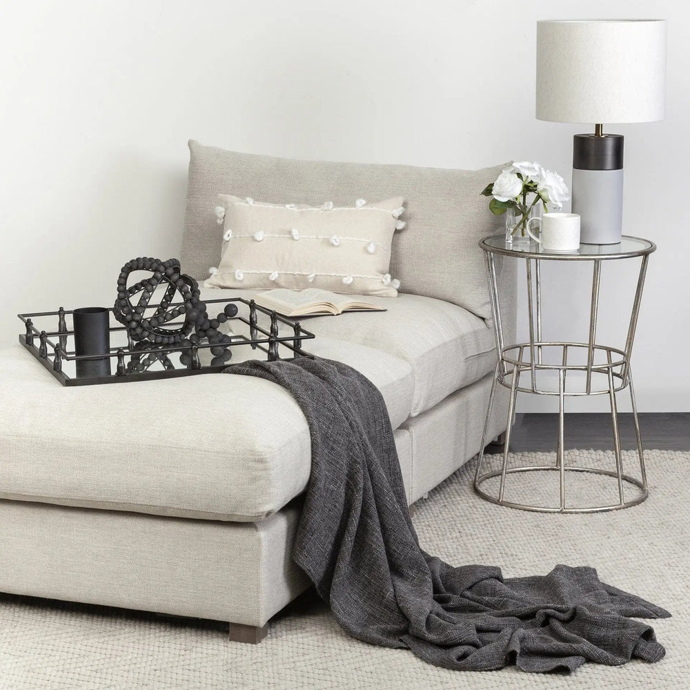 9" Black Wooden Bead And Metal Orb Sculpture - Homeroots - Flyclothing LLC