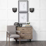 11" Black Wooden Bead And Metal Orb Sculpture - Homeroots - Flyclothing LLC