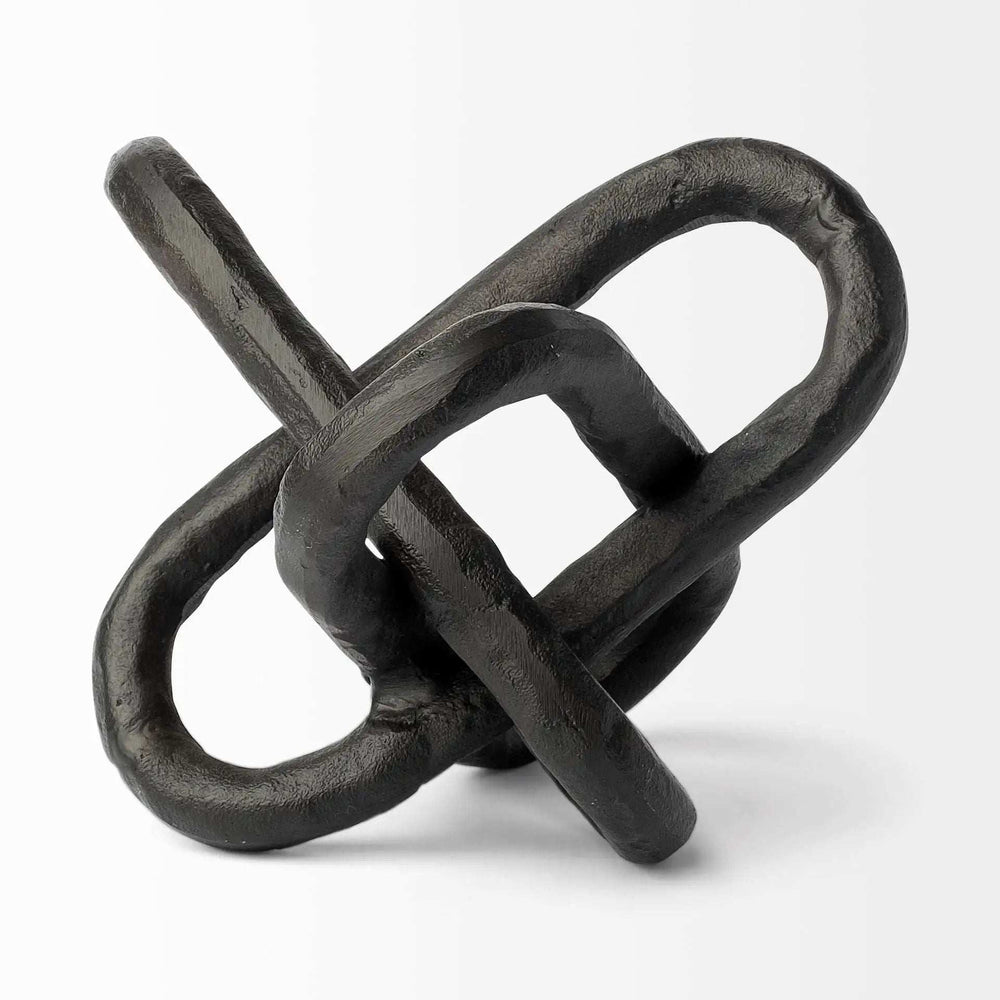 Petite Black Metal Chain Link Sculpture - Homeroots - Flyclothing LLC