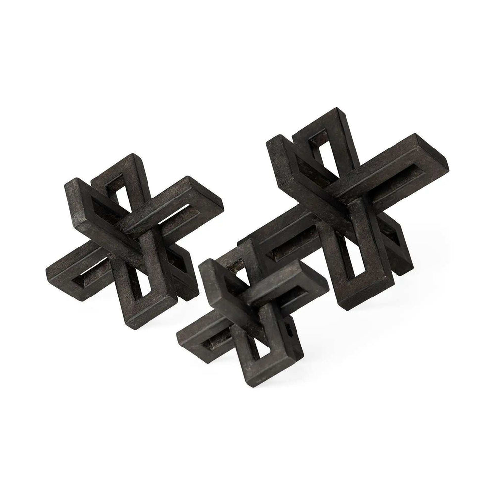 Set Of Three Black Metal Decorative Jacks - Homeroots - Flyclothing LLC