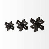 Set Of Three Black Metal Decorative Jacks - Homeroots - Flyclothing LLC