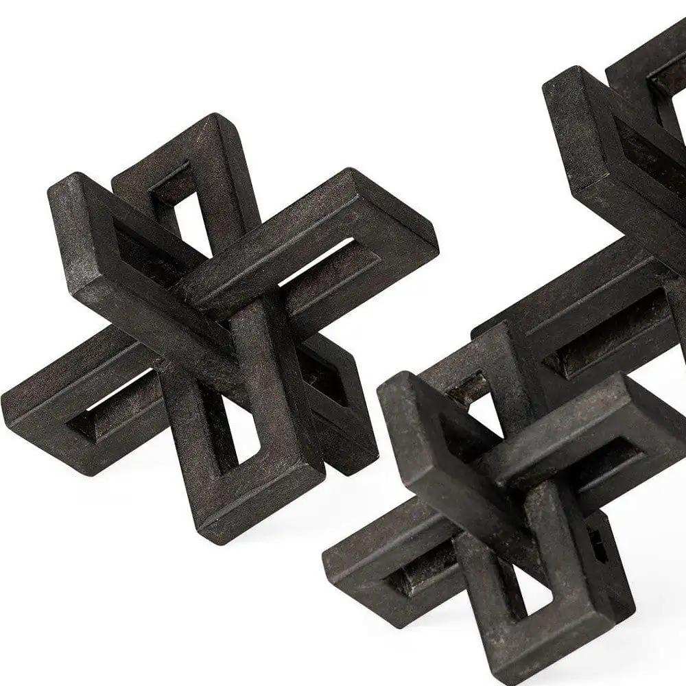 Set Of Three Black Metal Decorative Jacks - Homeroots - Flyclothing LLC