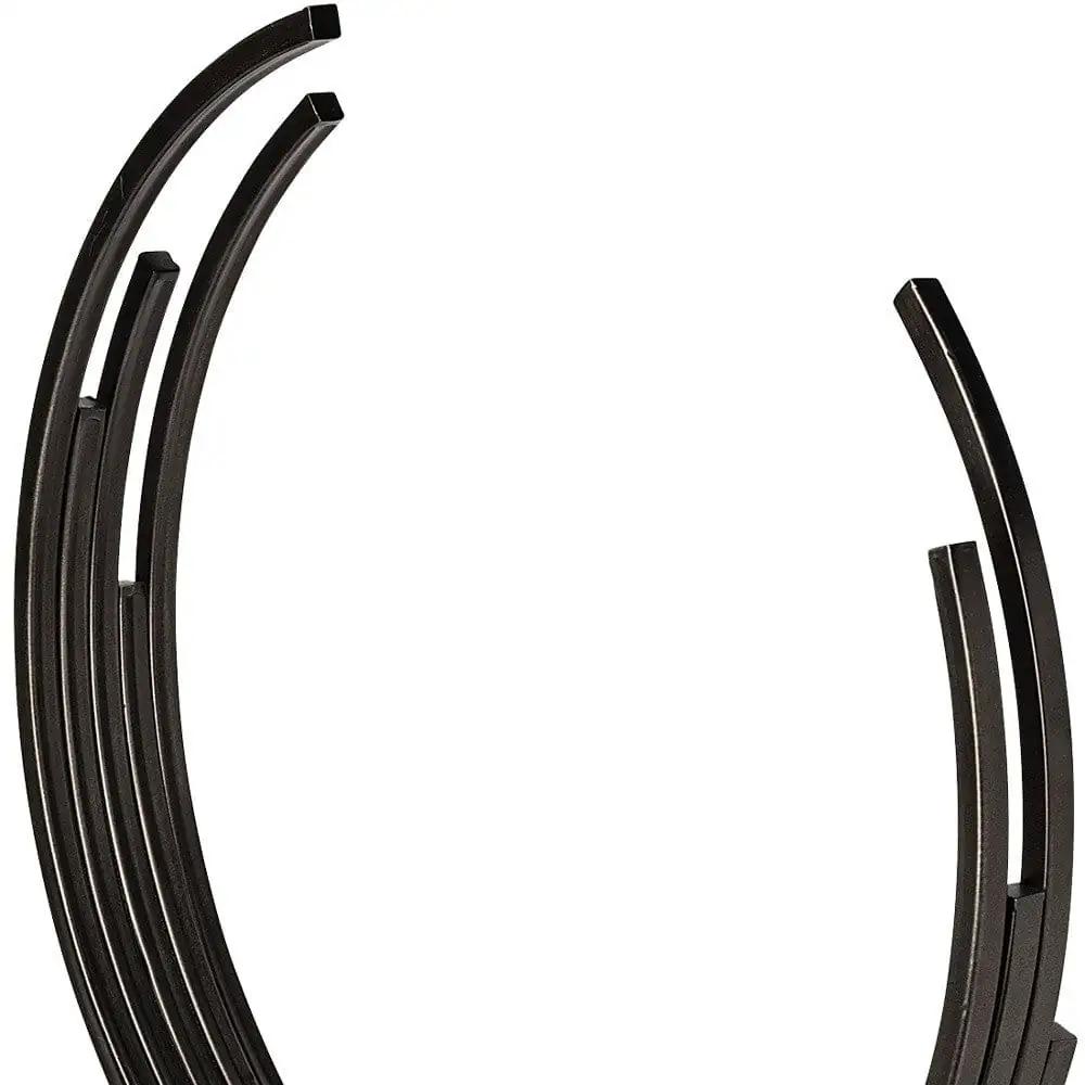 20" Black Iron Modern Abstract Tabletop Sculpture - Homeroots