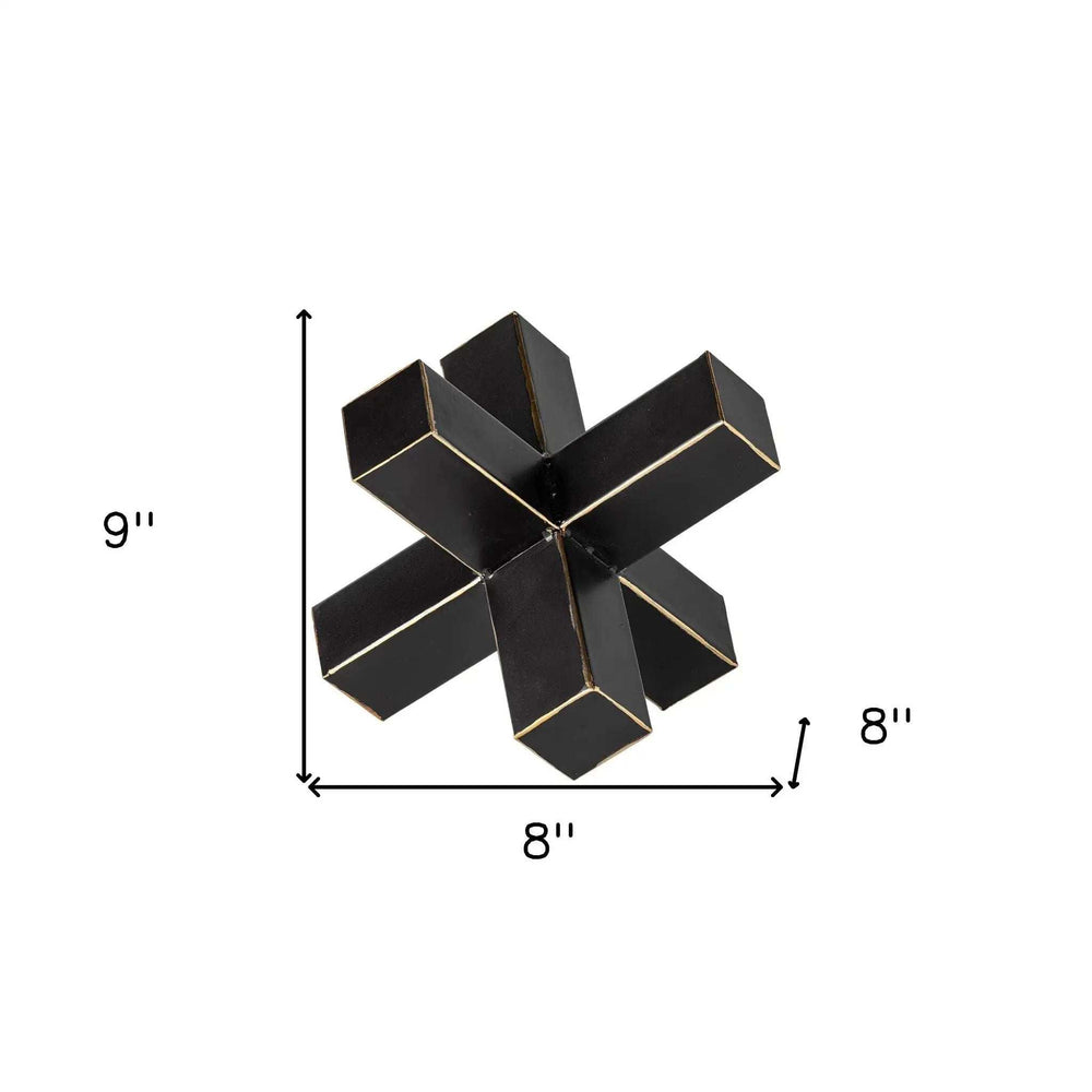 Jumbo Black And Gold Metal Decroative Jack - Homeroots - Flyclothing LLC