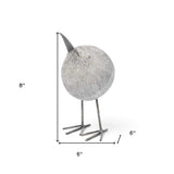 Off White Resin Bent Bird Sculpture - Homeroots - Flyclothing LLC