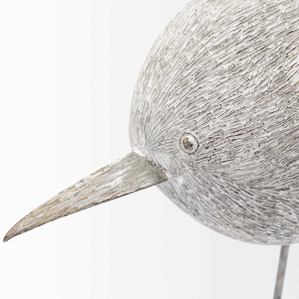 Off White Resin Bird Sculpture - Homeroots - Flyclothing LLC