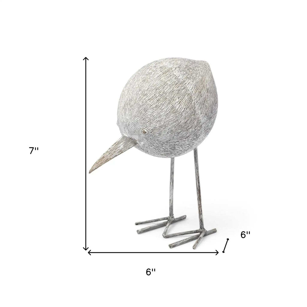 Off White Resin Bird Sculpture - Homeroots - Flyclothing LLC