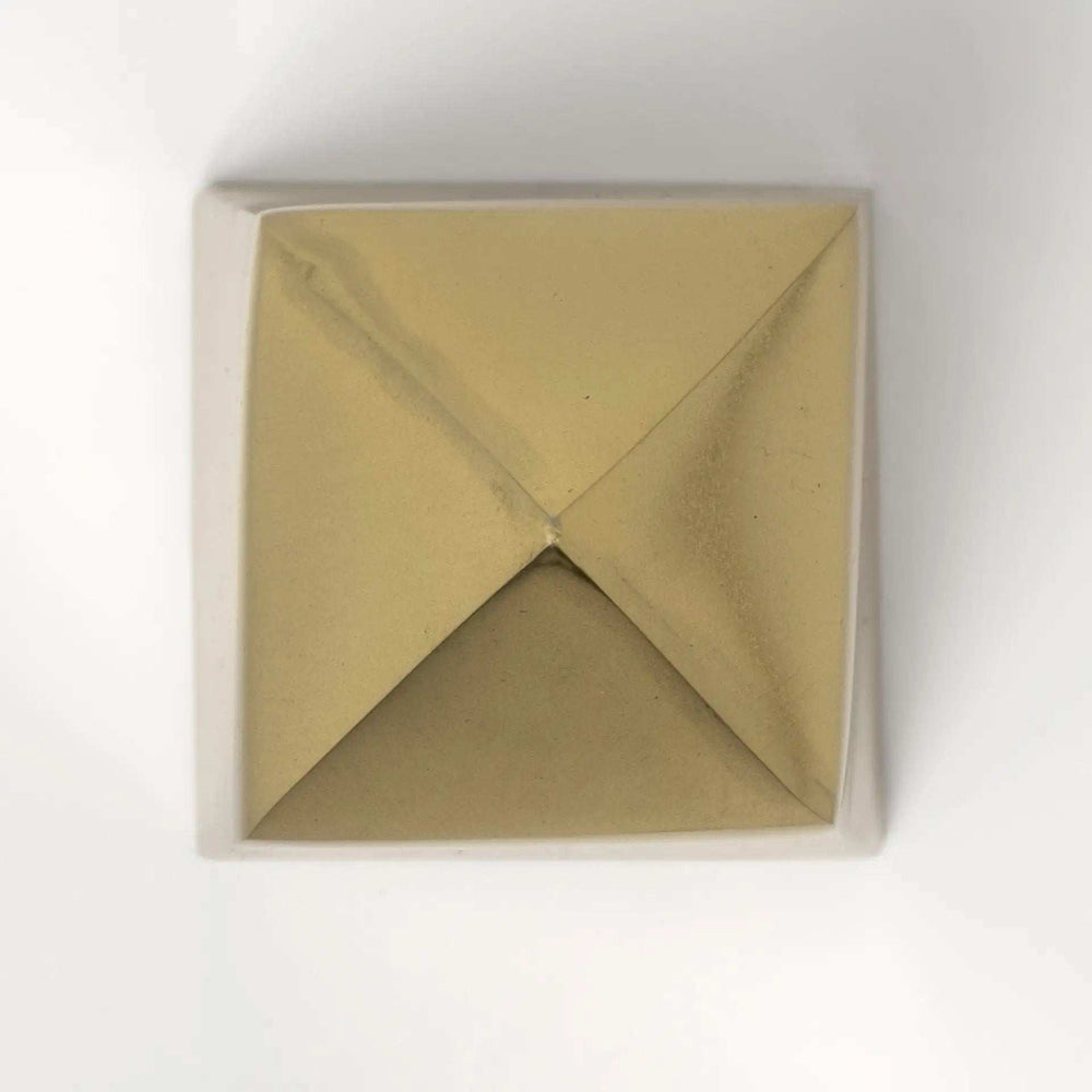 Set Of Two Gold Metal Elongated Pyramid Decor Pieces - Homeroots - Flyclothing LLC