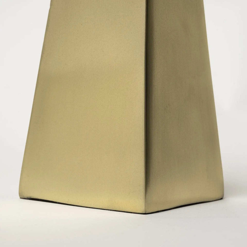 Set Of Two Gold Metal Elongated Pyramid Decor Pieces - Homeroots - Flyclothing LLC