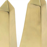 Set Of Two Gold Metal Elongated Pyramid Decor Pieces - Homeroots - Flyclothing LLC