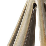 Khaki Crackle Glaze Ceramic Conical Sculpture - Homeroots - Flyclothing LLC