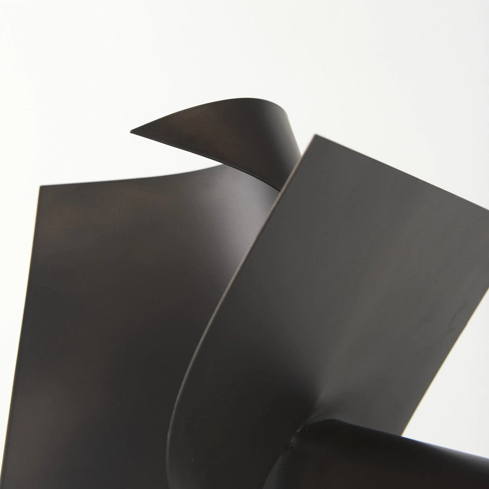 12" Contempo Antiqued Black Abstract Sculpture - Homeroots - Flyclothing LLC