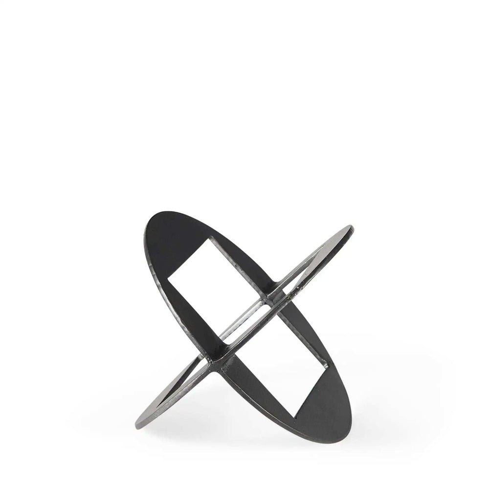 Petite Black Metal Geometric Decor Piece - Homeroots - Flyclothing LLC