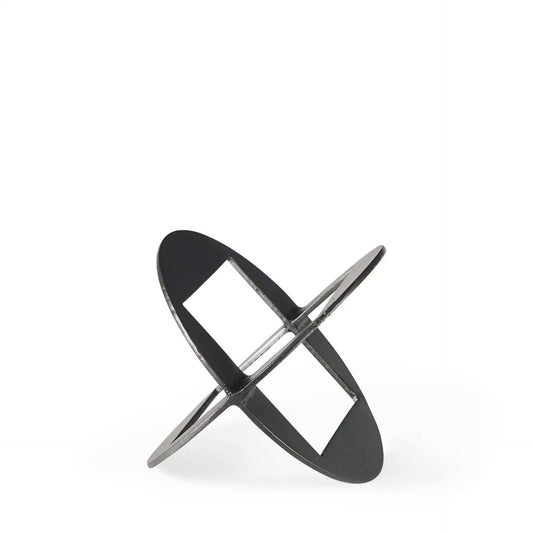 Petite Black Metal Geometric Decor Piece - Homeroots - Flyclothing LLC
