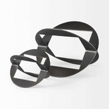 Petite Black Metal Geometric Decor Piece - Homeroots - Flyclothing LLC