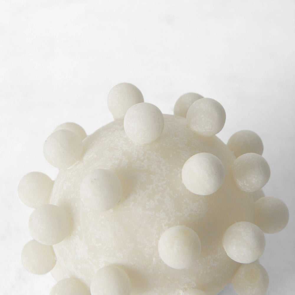 5" Ivory Knobby Nubs Resin Sphere - Homeroots - Flyclothing LLC